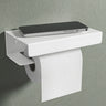 glasvilla Toilettenpapierhalter mit Ablage, Klopapierhalter WC aus Aluminiumlegierung, Toilettenpapier Halterung Rollenhalter  Lino-05