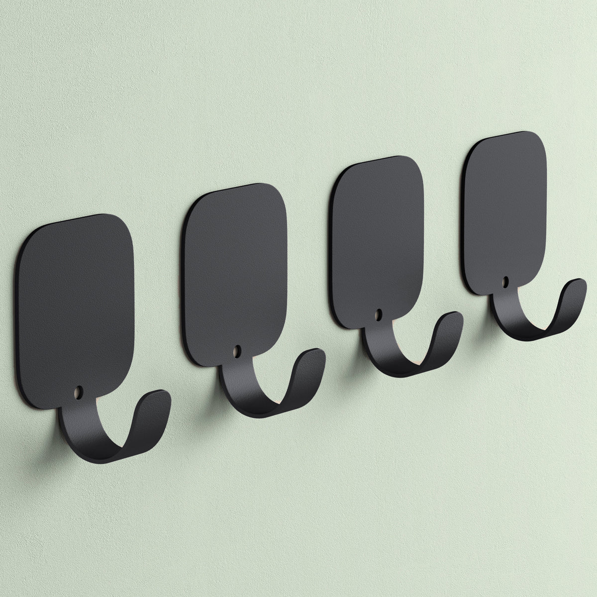 glasvilla Patères 4 pièces, crochets porte-manteau sans perçage en alliage d'aluminium, crochets muraux Stalo-15