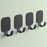 glasvilla Patères 4 pièces, crochets porte-manteau sans perçage en alliage d'aluminium, crochets muraux Stalo-15