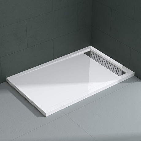 glasvilla Receveur de Douche Bac À Douche en Acrylique de Haute Qualité Rectangulaire Carré Xetro04