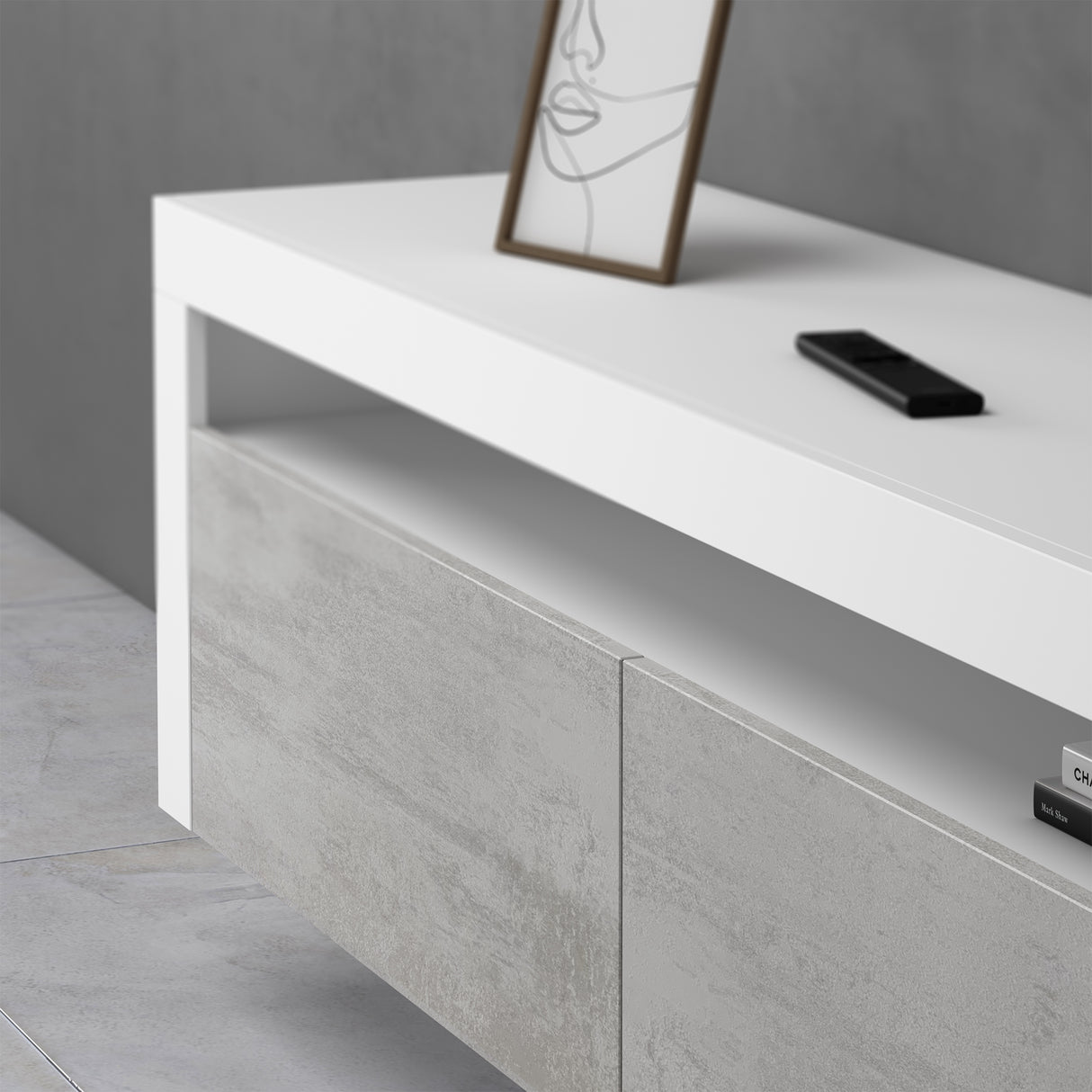 glasvilla Fernsehschrank TV Schrank Lowboard Hängeschrank 2 Türen mit Soft-Close Fernsehtisch für Wohnzimmer BTH: 160x40x46 cm Fernsehschrank01