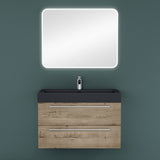 glasvilla Badmöbel-Set Waschbeckenunterschrank Waschtisch mit Unterschrank inkl. Mineralguss-Waschbecken in Anthrazit Quadratto