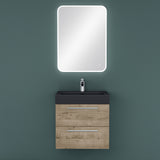 glasvilla Badmöbel-Set Waschbeckenunterschrank Waschtisch mit Unterschrank inkl. Mineralguss-Waschbecken in Anthrazit Quadratto