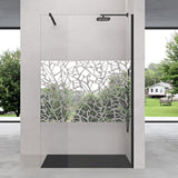 glasvilla Duschwand für Dusche Duschabtrennung Walk-In ESG-Sicherheitsglas 10mm NANO Glas BRAM1&BRAM3 Bremen2 Schwarz