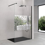 glasvilla Duschwand für Dusche Duschabtrennung Walk-In ESG-Sicherheitsglas 10mm NANO Glas BRAM1&BRAM3 Bremen2 Schwarz