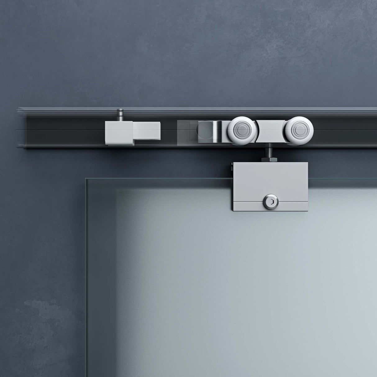 glasvilla Glasschiebetür komplettset Amalfi H: 2050mm, Griffart: Stangengriff, inkl. Softclose-Automatik, 8mm ESG-Sicherheitsglas