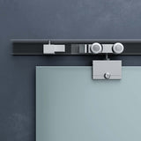 glasvilla Glasschiebetür komplettset Amalfi H: 2050mm, Griffart: Muschelgriff, inkl. Softclose-Automatik, 8mm ESG-Sicherheitsglas