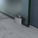 glasvilla Glasschiebetür komplettset Amalfi H: 2050mm, Griffart: Muschelgriff, inkl. Softclose-Automatik, 8mm ESG-Sicherheitsglas