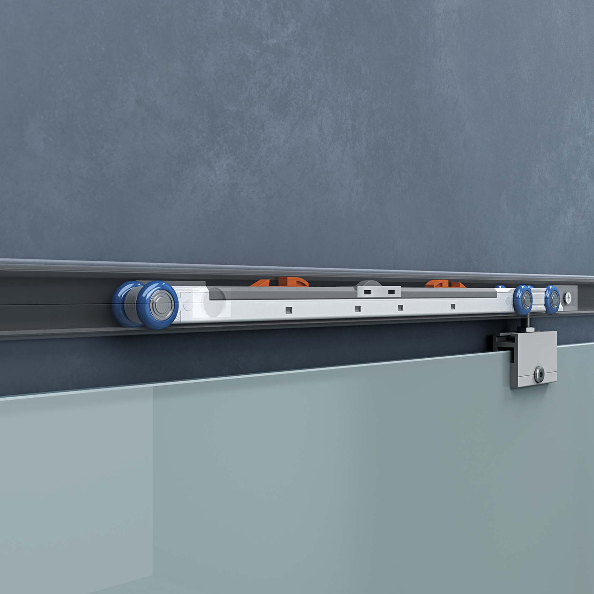 glasvilla Glasschiebetür komplettset Amalfi H: 2050mm, Griffart: Stangengriff, inkl. Softclose-Automatik, 8mm ESG-Sicherheitsglas