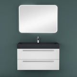 glasvilla Badmöbel-Set Waschbeckenunterschrank Waschtisch mit Unterschrank inkl. Mineralguss-Waschbecken in Anthrazit Quadratto