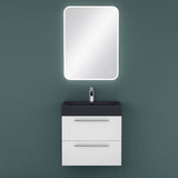 glasvilla Badmöbel-Set Waschbeckenunterschrank Waschtisch mit Unterschrank inkl. Mineralguss-Waschbecken in Anthrazit Quadratto