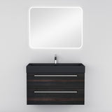 glasvilla Badmöbel-Set Waschbeckenunterschrank Waschtisch mit Unterschrank inkl. Mineralguss-Waschbecken in Anthrazit Quadratto