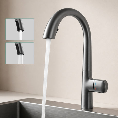 glasvilla Wasserhahn Küche Spültischarmatur Küchenarmatur Mischbatterie mit Einhebelmischer 360° Schwenkbar Küchenwasserhahn aus Messing MS-8095
