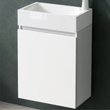 glasvilla Badmöbelset Badezimmermöbel bestehend aus Waschbecken Weiß und Waschbeckenunterschrank BTH: 46x26x63cm Pisa02
