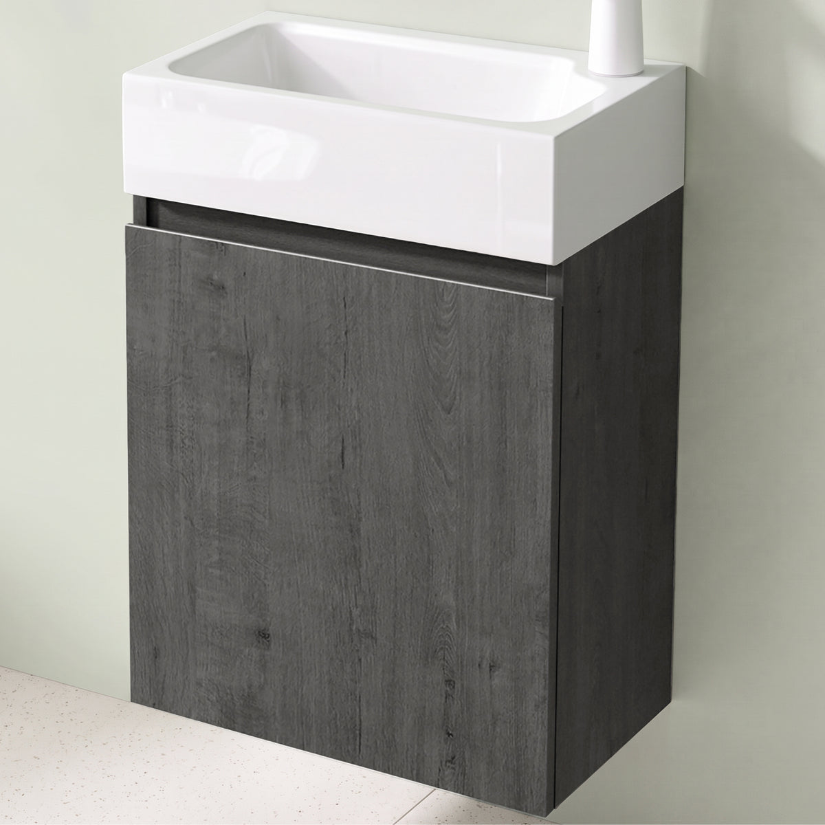 glasvilla Badmöbelset Badezimmermöbel bestehend aus Waschbecken Weiß und Waschbeckenunterschrank BTH: 46x26x63cm Pisa02