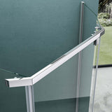 glasvilla Fünfeck-Duschkabine mit Duschtasse Duschwand Echtglas ebenerdige Montage möglich 8mm ESG Dusche Ravenna08