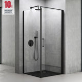 glasvilla Duschkabine Hebe-Senk-Mechanismus 8mm ESG-Sicherheitsglas Nano-Beschichtung Rav36-Plus schwarz