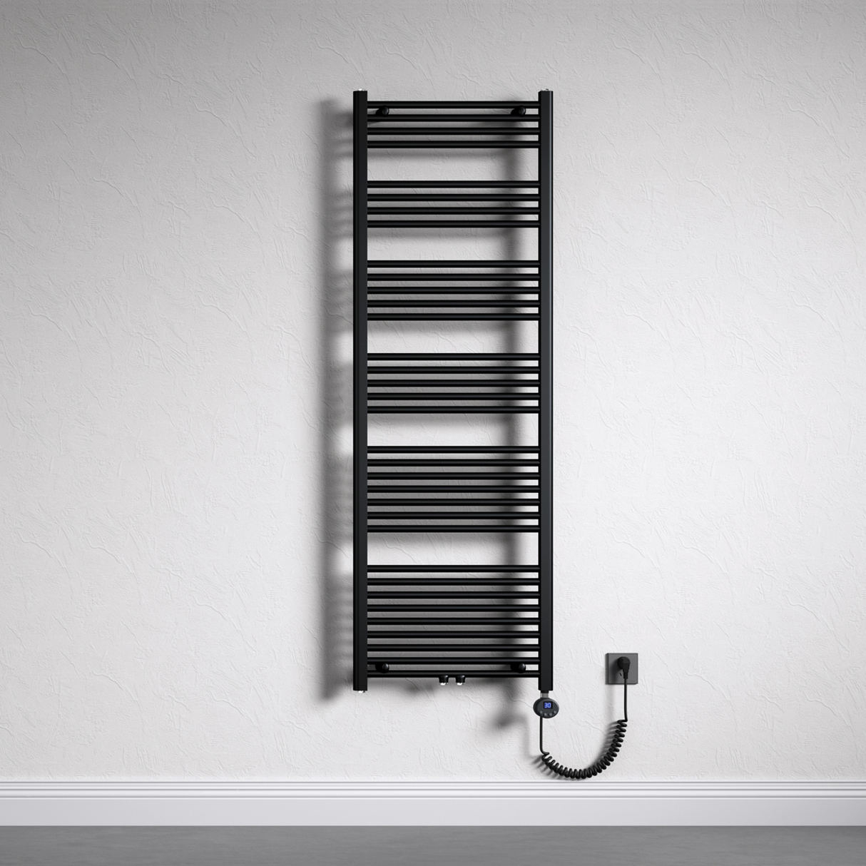 glasvilla Badheizkörper Elektrisch Handtuchwärmer für Strom, Seitenanschluss, Röhrenheizkörper Badheizung RHE mit Heizstab 02