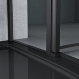 glasvilla Duschabtrennung Viertelkreis mit 2 Drehtüren Dusche ESG-Sicherheitsglas Nano-Beschichtung Ravenna52K Schwarz