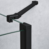 glasvilla Duschabtrennung Viertelkreis mit 2 Drehtüren Dusche ESG-Sicherheitsglas Nano-Beschichtung Ravenna52K Schwarz