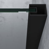 glasvilla Duschabtrennung Viertelkreis mit 2 Drehtüren Dusche ESG-Sicherheitsglas Nano-Beschichtung Ravenna52K Schwarz