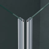 glasvilla Duschkabine Falttür 180° Klappbar & Faltbar Mit Hebe- und Senkmechaniamus Lotus-Effekt NANO Eckeinstieg R27