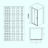 glasvilla Duschkabine Duschabtrennung 8mm ESG-Sicherheitsglas Nano-Beschichtung Hebe-Senk-Mechanismus Rav37-Plus