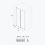 glasvilla Duschtür Nischentür dusche Duschabtrennung Chrom und Schwarz Duschkabine Schwingtür 180° Doppeltür 8mm ESG Nano-Beschichtung Klarglas mit Hebe- und Senkmechanismus Teramo66