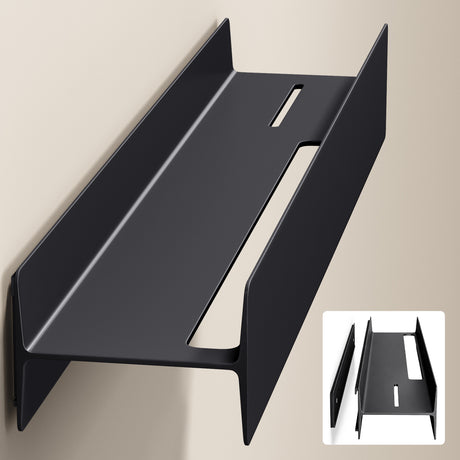 glasvilla Étagère de douche à percer ou à coller Étagère de douche de salle de bain 40cm Étagère murale de salle de bain Organisateur de salle de bain Reglo-03