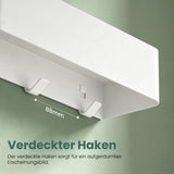 glasvilla Duschablage zum Bohren oder Kleben, Duschregal mit Haken, Badablage zur Wandmontage, Badezimmer Organizer Reglo-05
