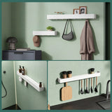 glasvilla Duschablage zum Bohren oder Kleben, Duschregal mit Haken, Badablage zur Wandmontage, Badezimmer Organizer Reglo-05