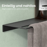 Estante de Ducha Glasvilla Reglo-06 Aluminio Premium 2-en-1 con Toallero (Atornillable o Adhesivo)