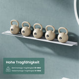 Estante de Ducha Glasvilla Reglo-06 Aluminio Premium 2-en-1 con Toallero (Atornillable o Adhesivo)