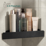 glasvilla Duschablage zum Bohren oder Kleben, Duschregal Badablage Ecke, Badezimmerablage zur Wandmontage für Bad und Küche, Reglo-07
