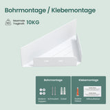 glasvilla Duschablage zum Bohren oder Kleben, Duschregal Badablage Ecke, Badezimmerablage zur Wandmontage für Bad und Küche, Reglo-07