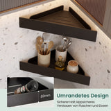 glasvilla Duschablage zum Bohren oder Kleben, Duschregal Badablage Ecke, Badezimmerablage zur Wandmontage für Bad und Küche, Reglo-07