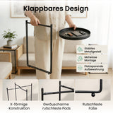 glasvilla Beistelltisch , Couchtisch klein mit abnehmbarem Tablett aus PP-Kunststoff, Sofatisch für Wohnzimmer, Schlafzimmer und Balkon, Reglo-08