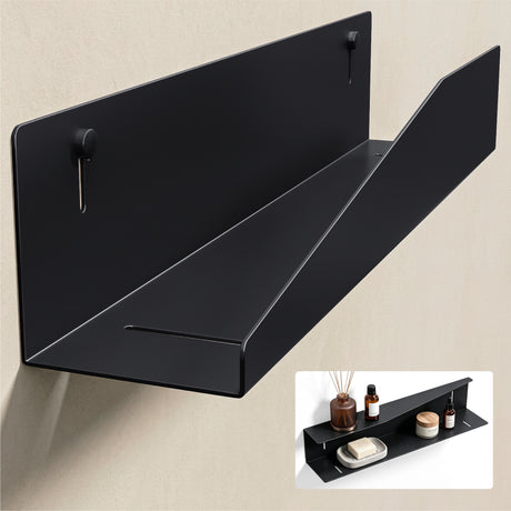 glasvilla Duschablage zum Bohren oder Kleben, Duschregal Badezimmerablage , Shampoo Halterung für Dusche, Badezimmer Organizer  Reglo-15