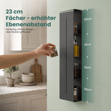 Glasvilla Duschregal mit 4 Ablagen, Duschablage schmal, Wandregal Shampoo Halterung für Dusche, Badezimmer Organizer  Reglo-16
