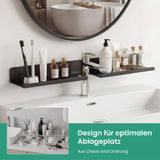 Glasvilla Duschregal zum Bohren oder Kleben, Waschbeckenregal über Wasserhahn, Wandregal für Küche und Bad, Badezimmer Organizer  Reglo-17