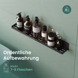 glasvolla Duschablage ohne Bohren, Duschregal magnetisch, selbstklebende Badezimmerablage zur Wandmontage 60cm Reglo-01