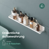 glasvolla Duschablage ohne Bohren, Duschregal magnetisch, selbstklebende Badezimmerablage zur Wandmontage 60cm Reglo-01