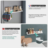glasvilla Étagère de douche sans perçage, Étagère de douche magnétique, Étagère de salle de bain murale autocollante 60cm Reglo-01