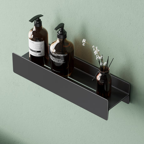 glasvolla Duschablage zum Bohren oder Kleben Duschregal Badablage 40cm Badezimmerablage zur Wandmontage Badezimmer Organizer Reglo-03