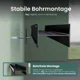 glasvolla Duschablage zum Bohren oder Kleben Duschregal Badablage 40cm Badezimmerablage zur Wandmontage Badezimmer Organizer Reglo-03