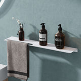 Estante de Ducha Glasvilla Reglo-06 Aluminio Premium 2-en-1 con Toallero (Atornillable o Adhesivo)