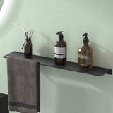 Estante de Ducha Glasvilla Reglo-06 Aluminio Premium 2-en-1 con Toallero (Atornillable o Adhesivo)