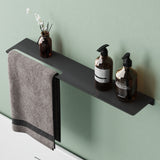 Estante de Ducha Glasvilla Reglo-06 Aluminio Premium 2-en-1 con Toallero (Atornillable o Adhesivo)