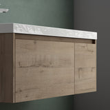 glasvilla Badmöbelset Badezimmermöbel Waschbeckenunterschrank mit Waschschbecken aus Mineralguss Salerno