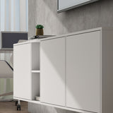 glasvilla Möbel Schrank mit 3 Türen und 2 Fächern Kommode  Sideboard viel Stauraum für Wohnbereich Schrank02